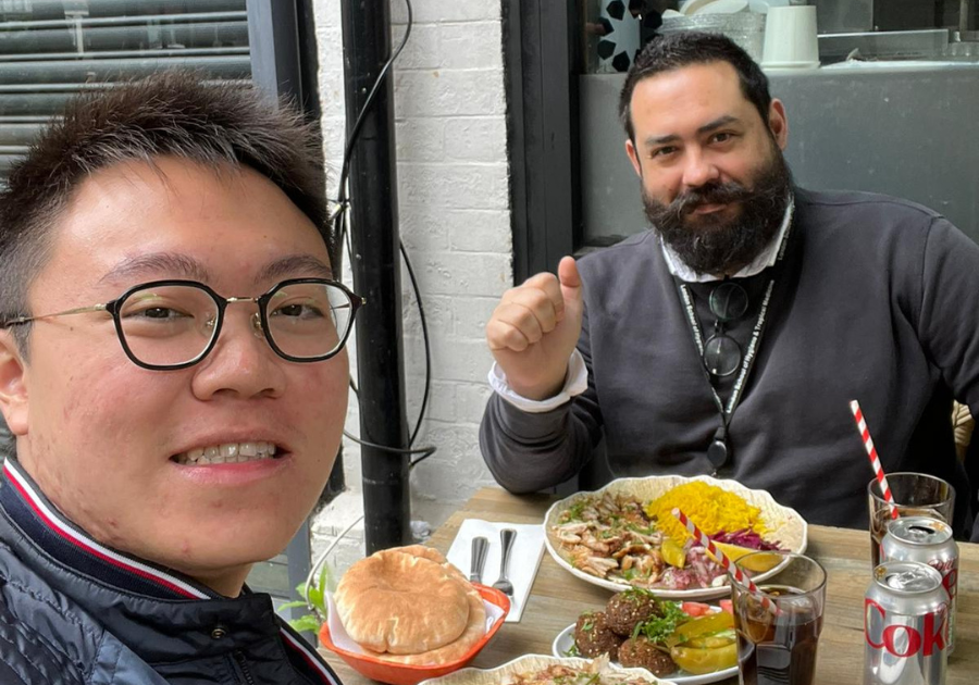 Alan Lim (left) with personal tutor Julio Romero Prieto