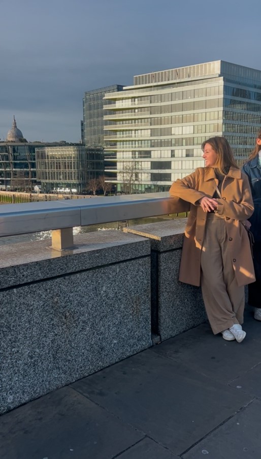 Person looking out to River Thames from London Bridge