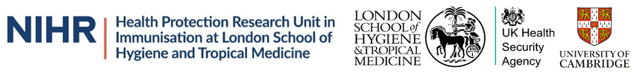 NIHR, LSHTM, UKHSA, University of Cambridge logos