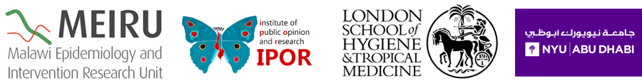 MEIRU, IPOR, LSHTM and NY University, Abu Dhabi logos