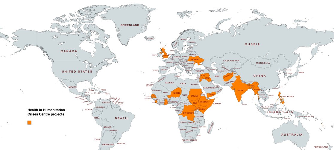 Map of HHCC project locations