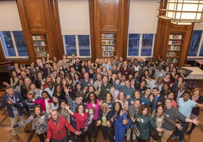 A group photo of guests attending Distance Learning Reception 2019