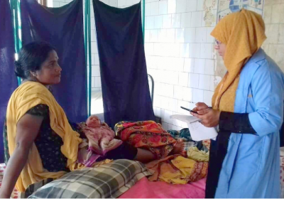 Every Newborn Birth Study image of mother and child with consultant