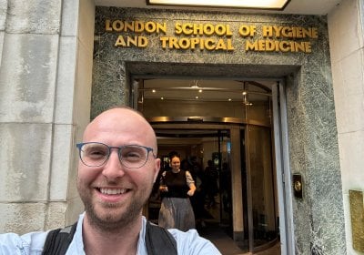Student, Mattan, outside of LSHTM&#039;s Keppel Street building.