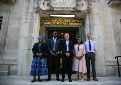 From left to right:  Professor Sheila Tlou, Dr Stephen Modise, Professor Liam Smeeth, Dr Bhargavi Rao and Dr Michael Delves