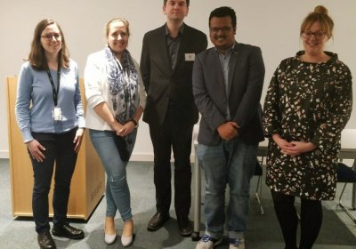 image of Tasdik with other winners and editor