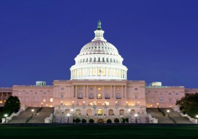 The Capitol building in Washington DC at night. Photo credit by wallpapersafari.com