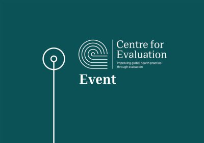 Centre for Evaluation logo on a green card