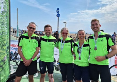 Group photo of riders in London to Brighton after ride