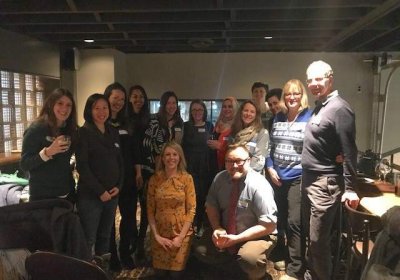 A group of alumni based in Ottawa posing for a picture at a Chapter meeting