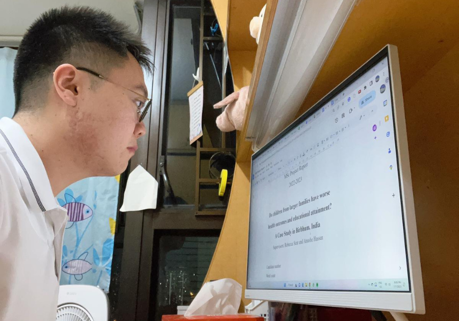 Alan Lim working on his summer project in Hong Kong, photo by Alan Lim Alan Lim working on his summer project in Hong Kong, photo by Alan Lim