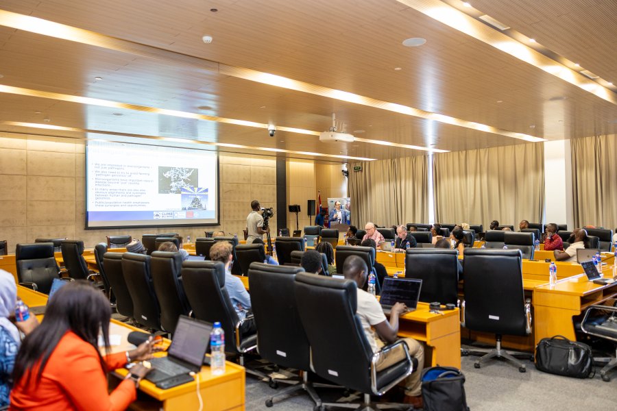 large amount of individuals having a workshop in a conference hall