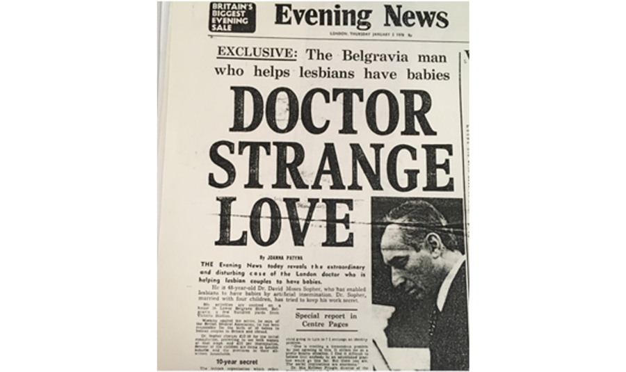 Author’s newsclipping photo, Evening News, January 5th 1978. Author’s newsclipping photo, Evening News, January 5th 1978. Headline reads: Doctor Strange Love.