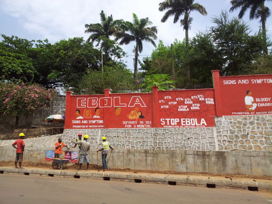 Ebola public health wall message in Freetown, Sierra Leone. Credit: LSHTM/Tom Mooney Ebola public health wall message in Freetown, Sierra Leone. Credit: LSHTM/Tom Mooney