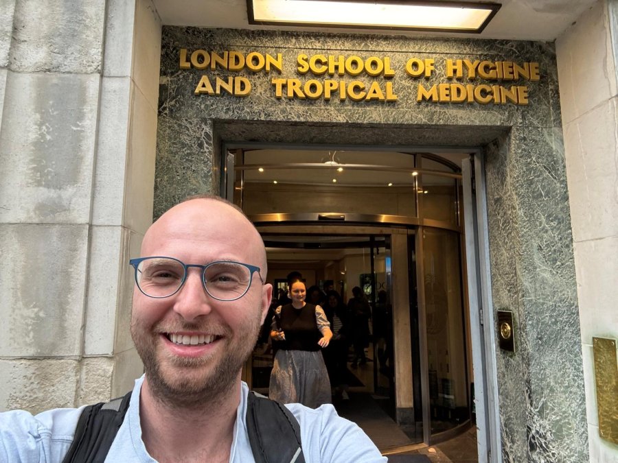 Mattan Arazi at LSHTM Student, Mattan, outside of LSHTM's Keppel Street building.