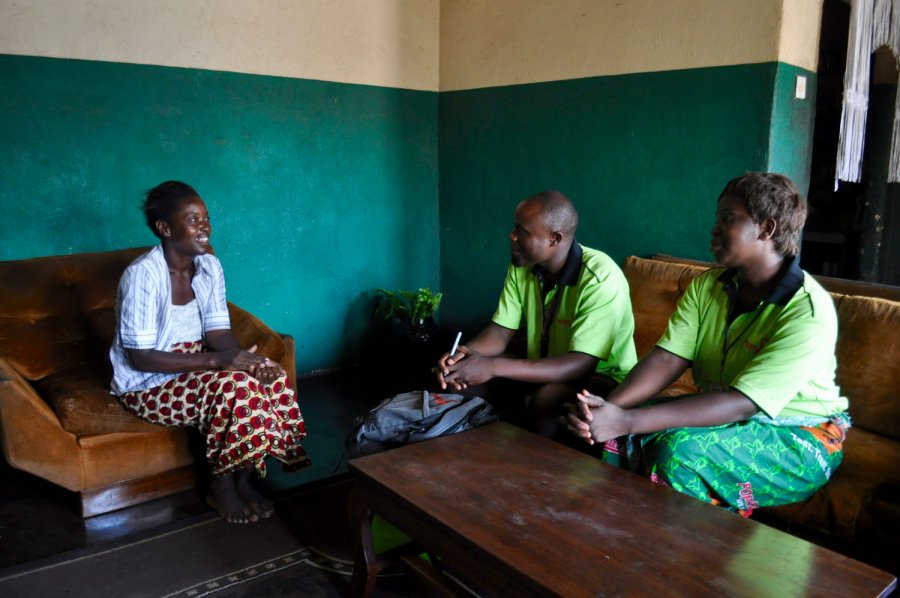 Home visit by community HIV care providers in Zambia. Credit: Kim Cloete Home visit by community HIV care providers in Zambia