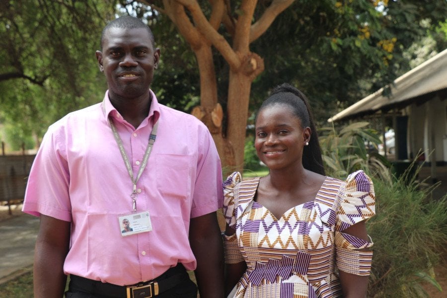 Omar Ceesay and Fatou Jaiteh from MRCG at LSHTM