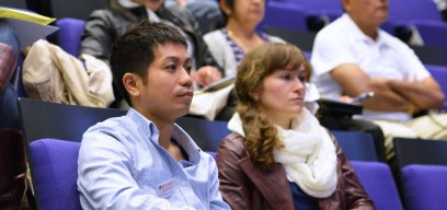 student in lecture theatre