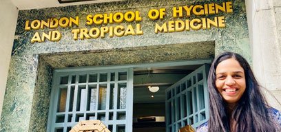 Meenakshi Monga outside LSHTM