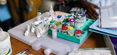 Vaccination viles in Gambia