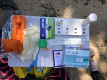 -	Recruitment set up in the field for sample collection