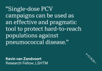 Quote: &quot;Single-dose PCV campaigns can be used as an effective and pragmatic tool to protect hard-to-reach populations against pneumococcal disease&quot;