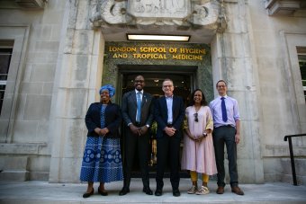 From left to right:  Professor Sheila Tlou, Dr Stephen Modise, Professor Liam Smeeth, Dr Bhargavi Rao and Dr Michael Delves